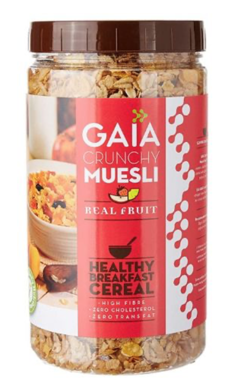 Gaia Crunchy Muesli Real Fruit Jar 1Kg