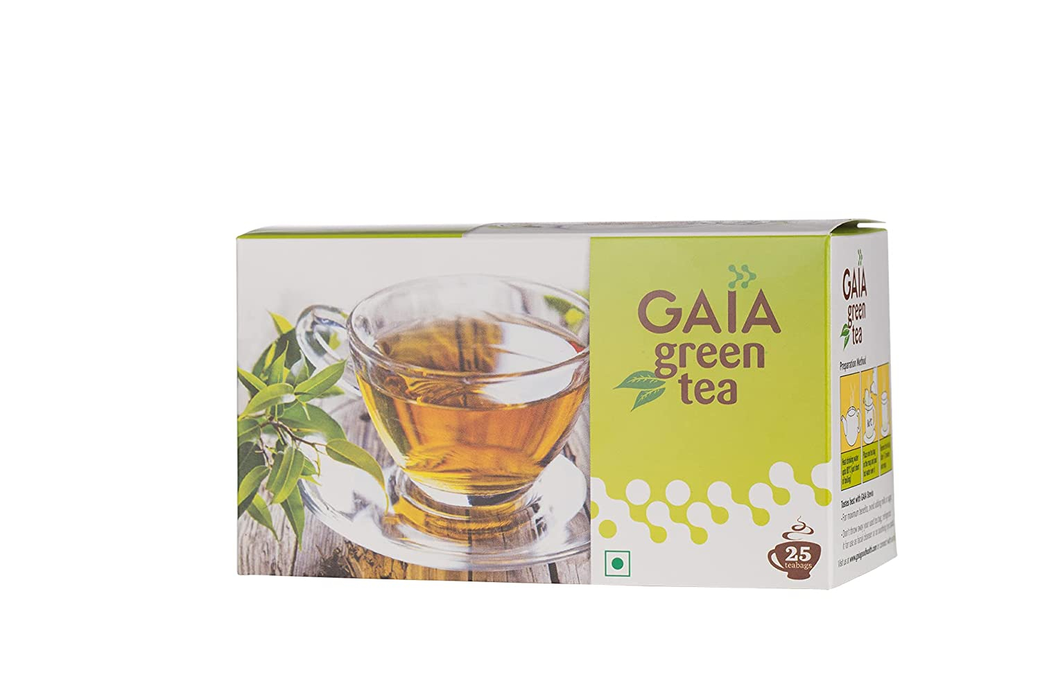 Gaia Green Tea 25 Tea Bags