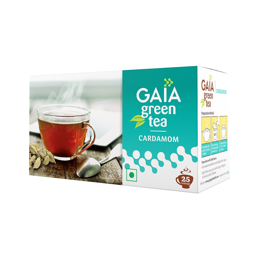 Gaia Green Tea Cardamom 25 Teabags