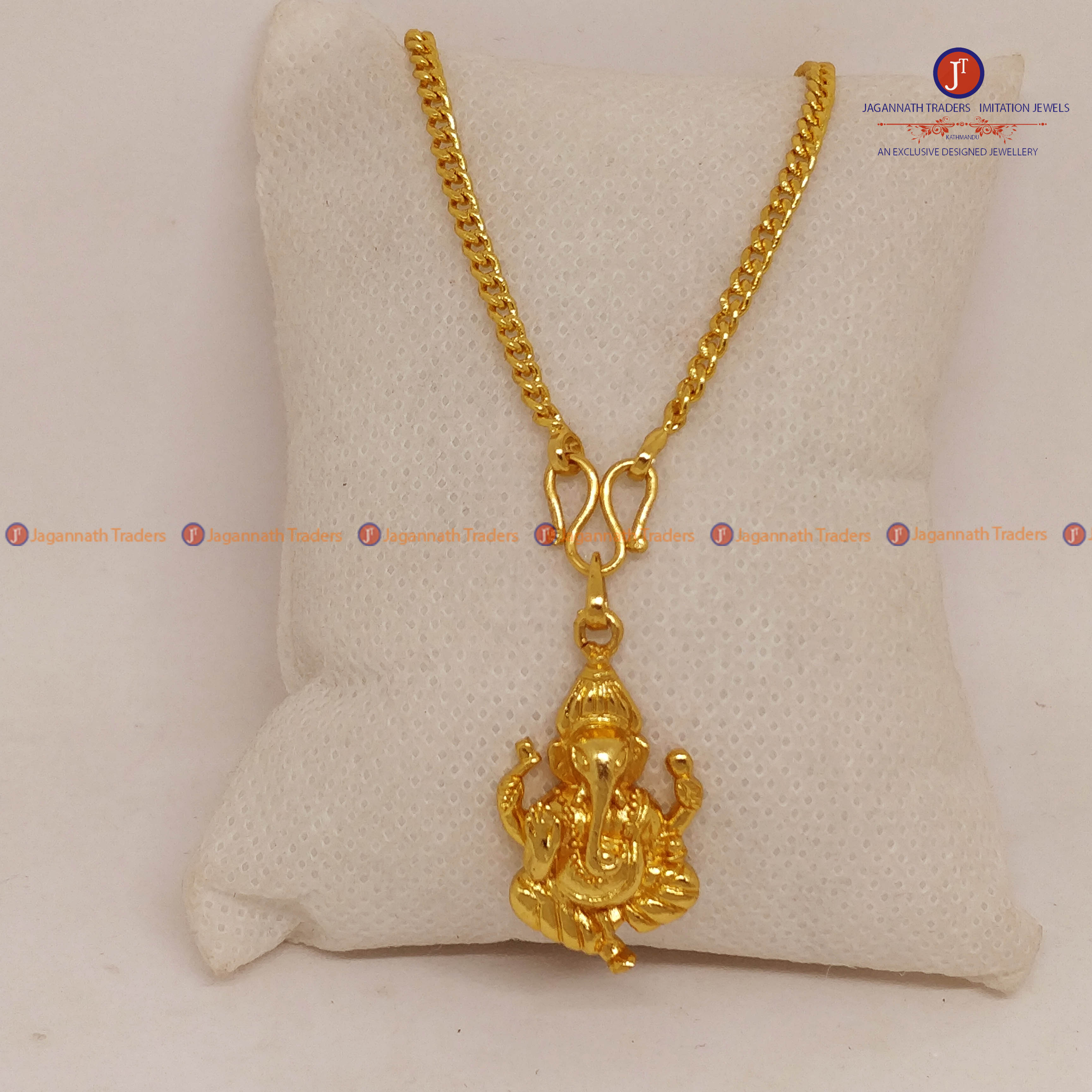 Ganesh Locket With Gold Plated Chain