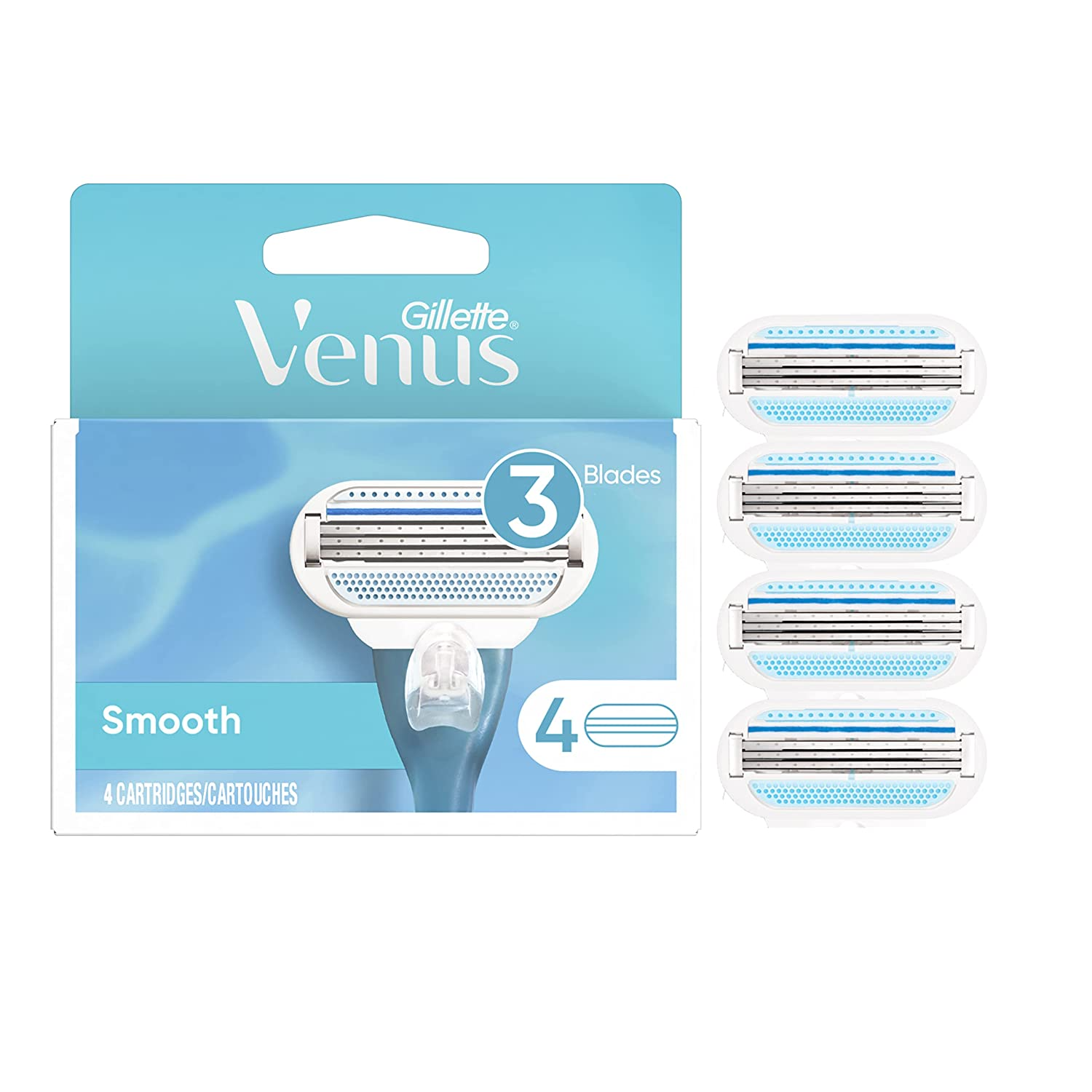 Gillette Venus Smooth Razor Blades 4 Cartridge Refills