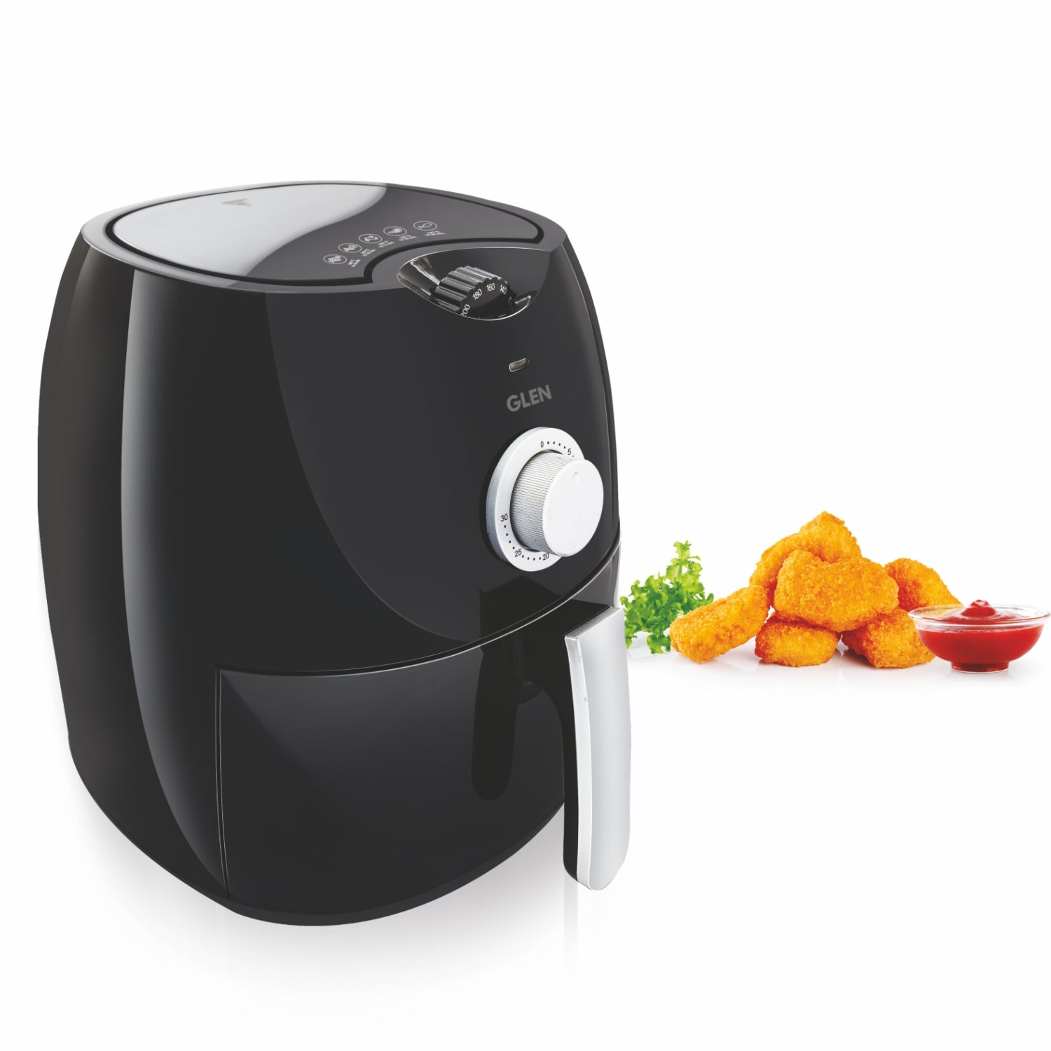 Glen Air Fryer Sa 3044 Digital Fryer - 2.8 Litre Capacity 1350 Watt Black (SA-3044)