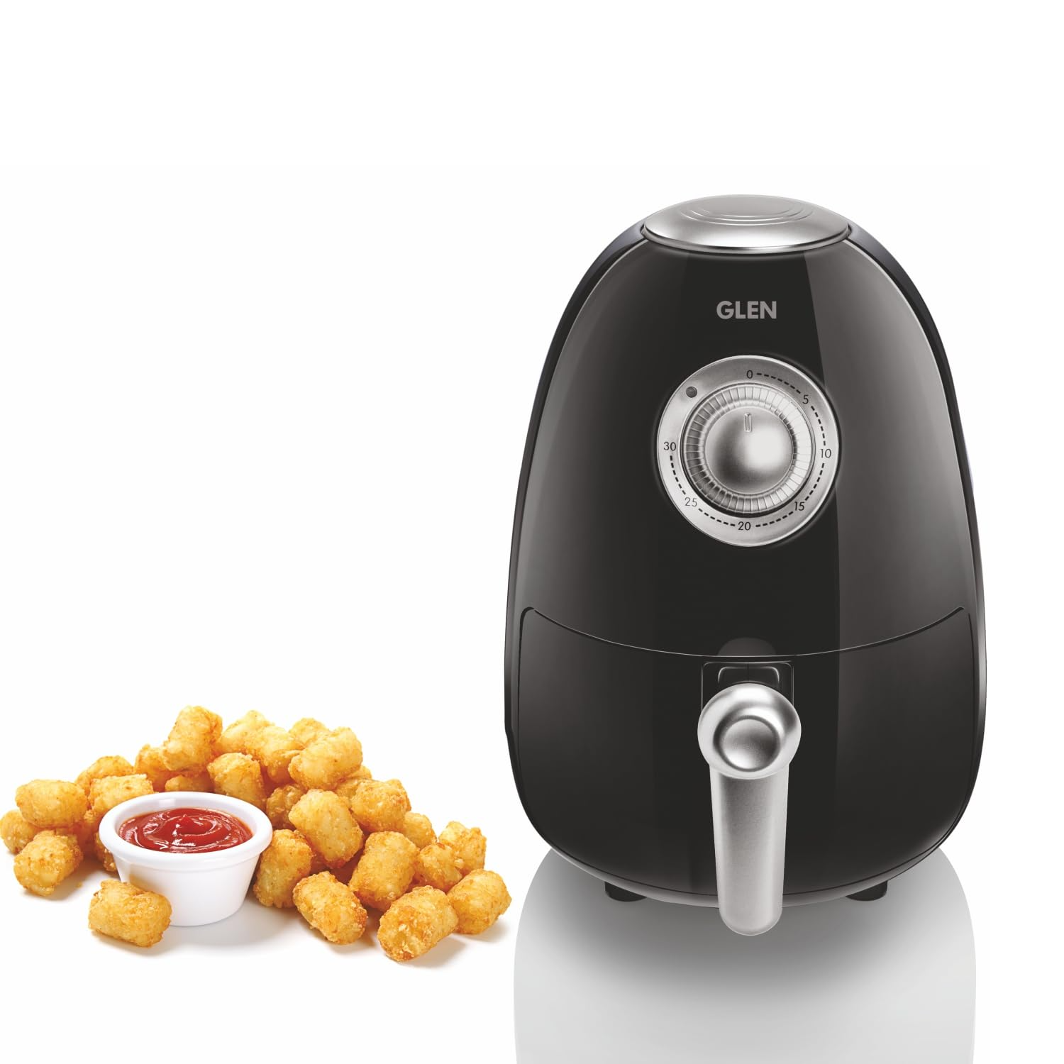 Glen Air Fryer Sa 3045 Digital Fryer - 2 Litres, 800W, Preset Temperature Ccontrol -Black & Silver (3045)