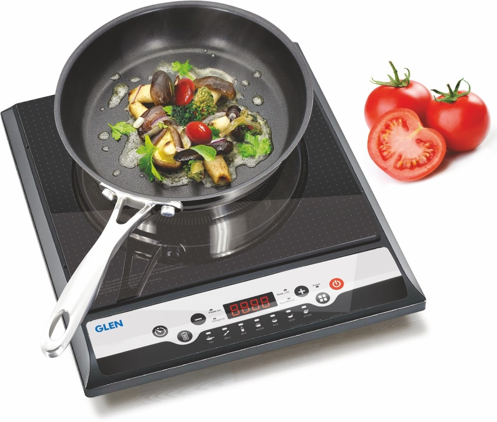 Glen Sa 3070 Ex - 2000 Watt Induction Cooktop with Digital Display, Pre-Set Cooking Function (Black)