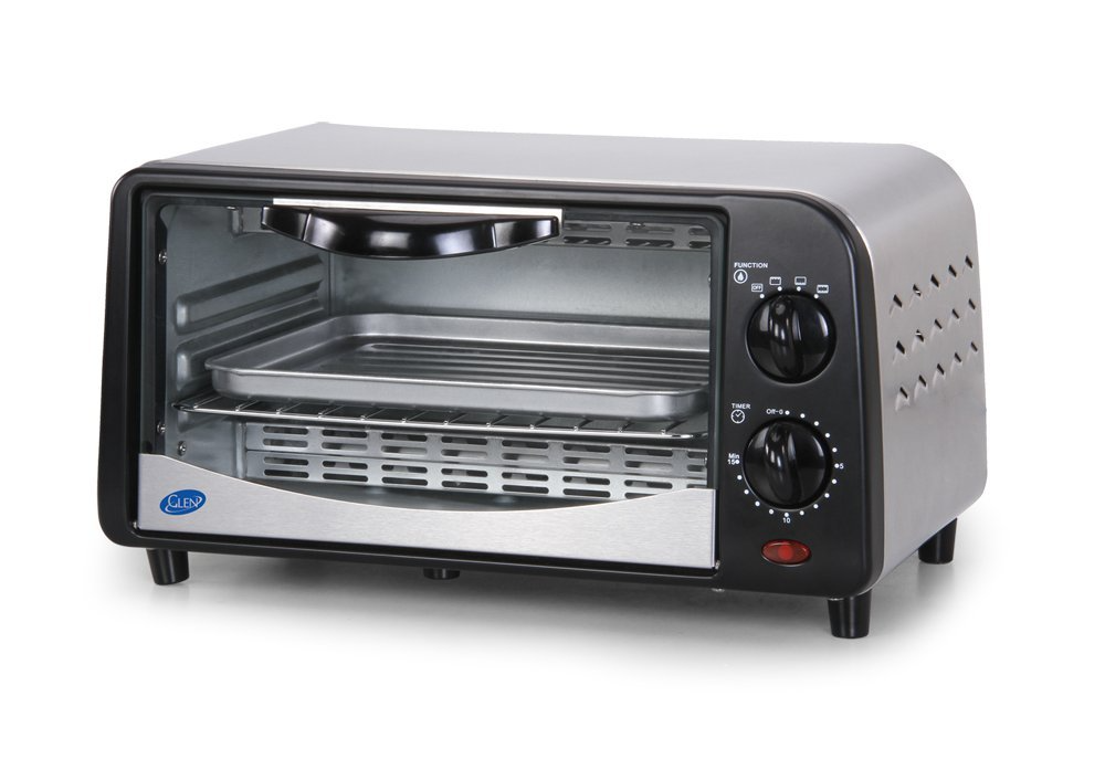 Glen Sa 5009 Oven - Toaster Griller - 9 Litre 800W Power Quartz Heating Elements - Black (5009)