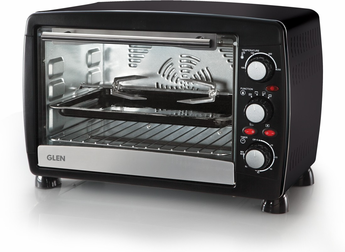 Glen Sa 5030 Oven - Oven Toaster Griller (OTG) -30 Litres, Full Back Convection, Motorized Rotisserie, 1500W Power - Black (5030RC)