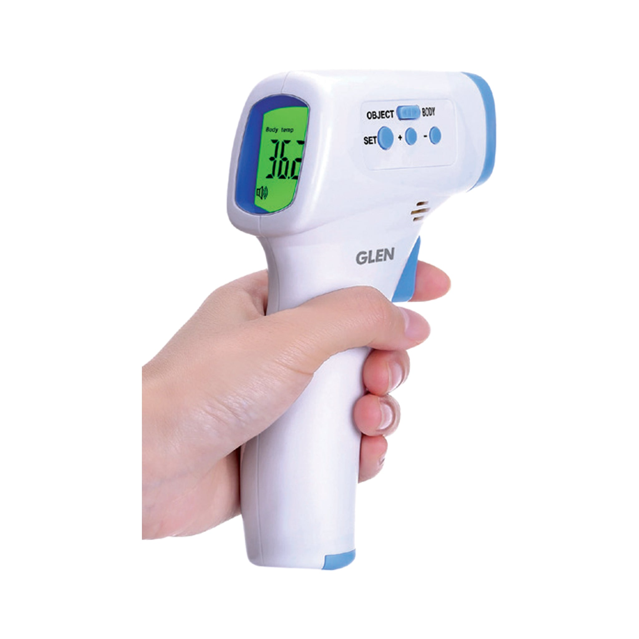 Glen Sa 6041 Infrared Thermometer - Non-Contact Digital Infrared Thermometer with Digital Display -Blue & White (6041)