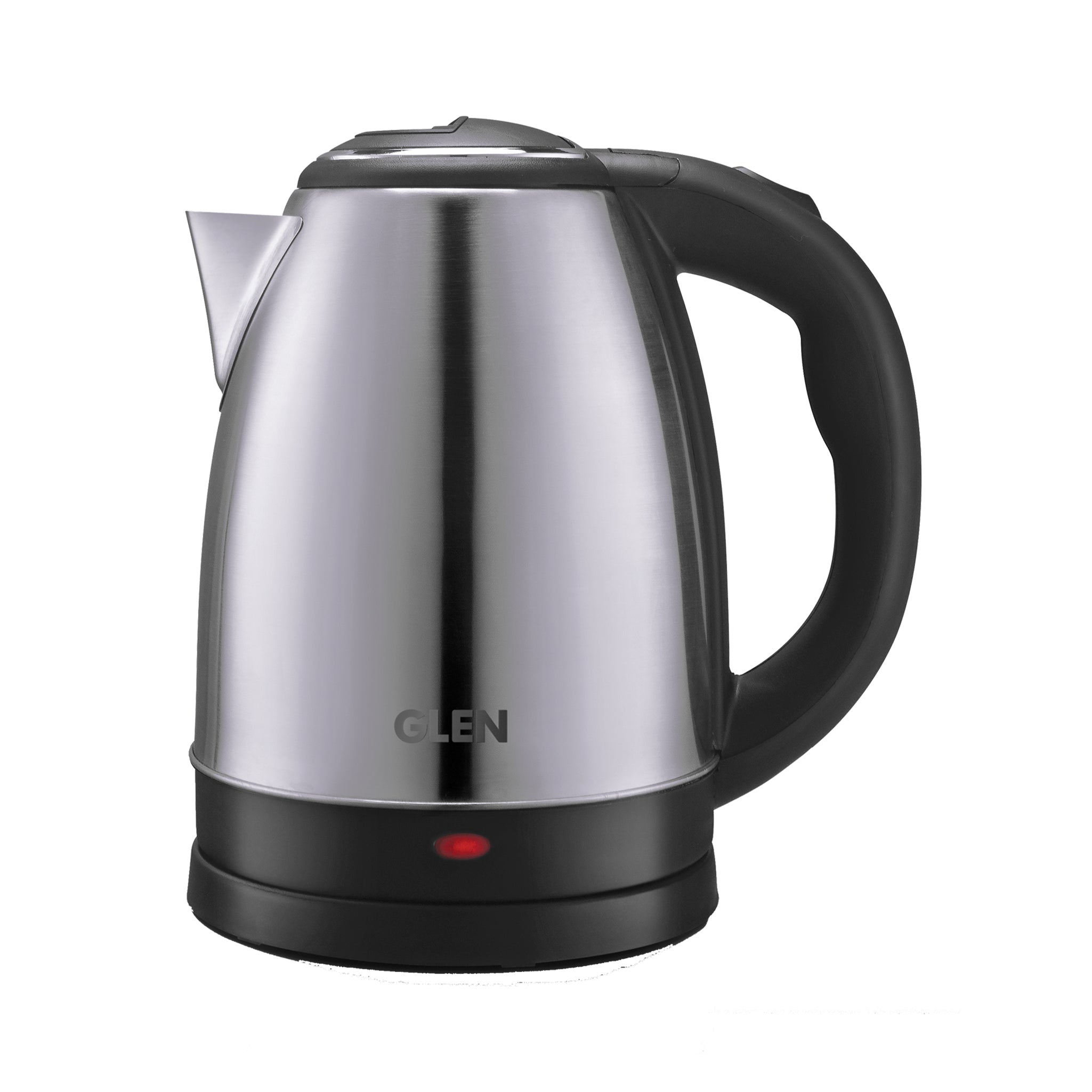 Glen Sa 9002 N 1500 Watt Electric Kettle - 1.8 Litre Stainless Steel with 360° Rotational Base, 1500 W - Silver (9002)