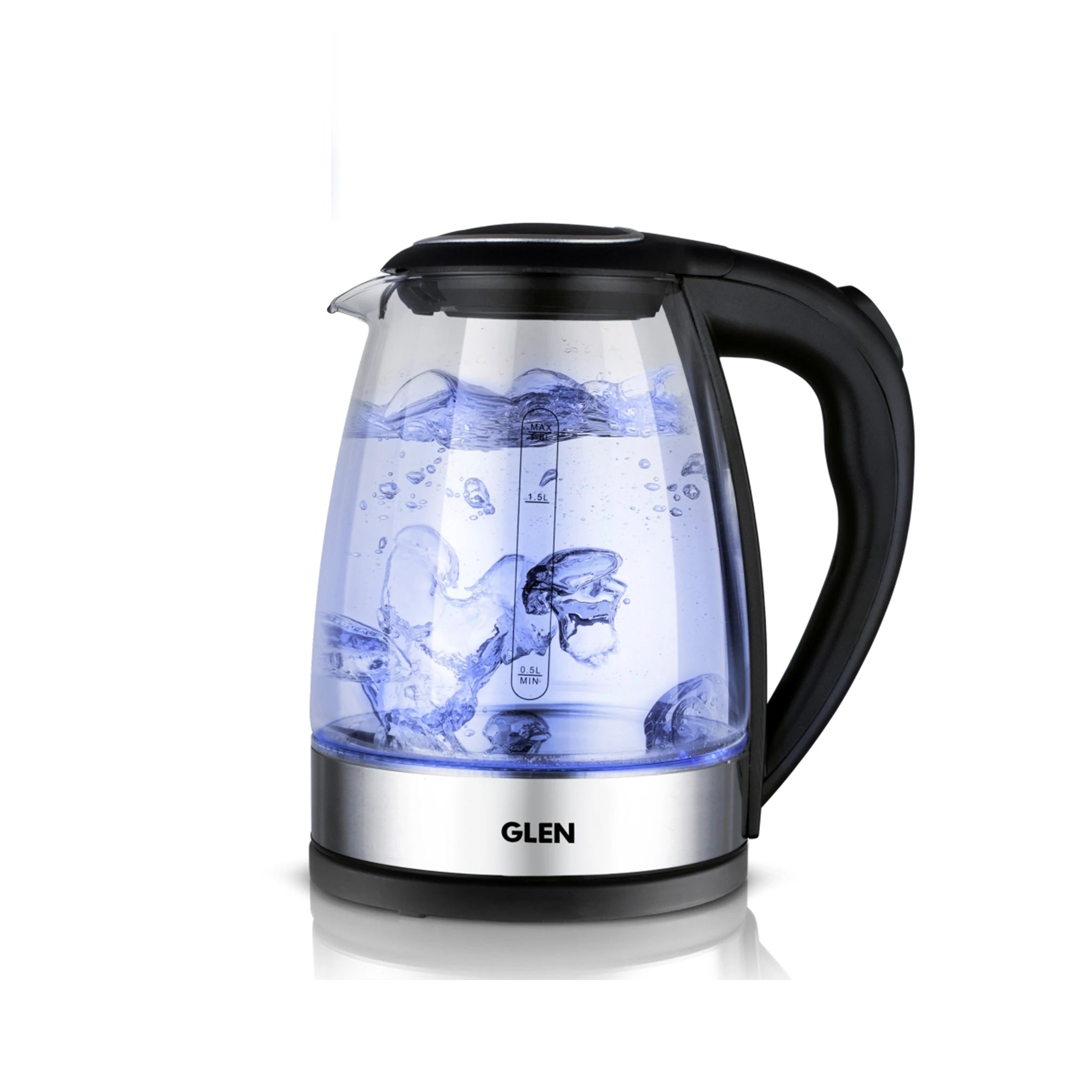 Glen Sa 9012 N 2000 Watt Electric Kettle - 1.8 Litre with 360° Rotational Base, Auto Shut-off, 2000 W - White (9012)