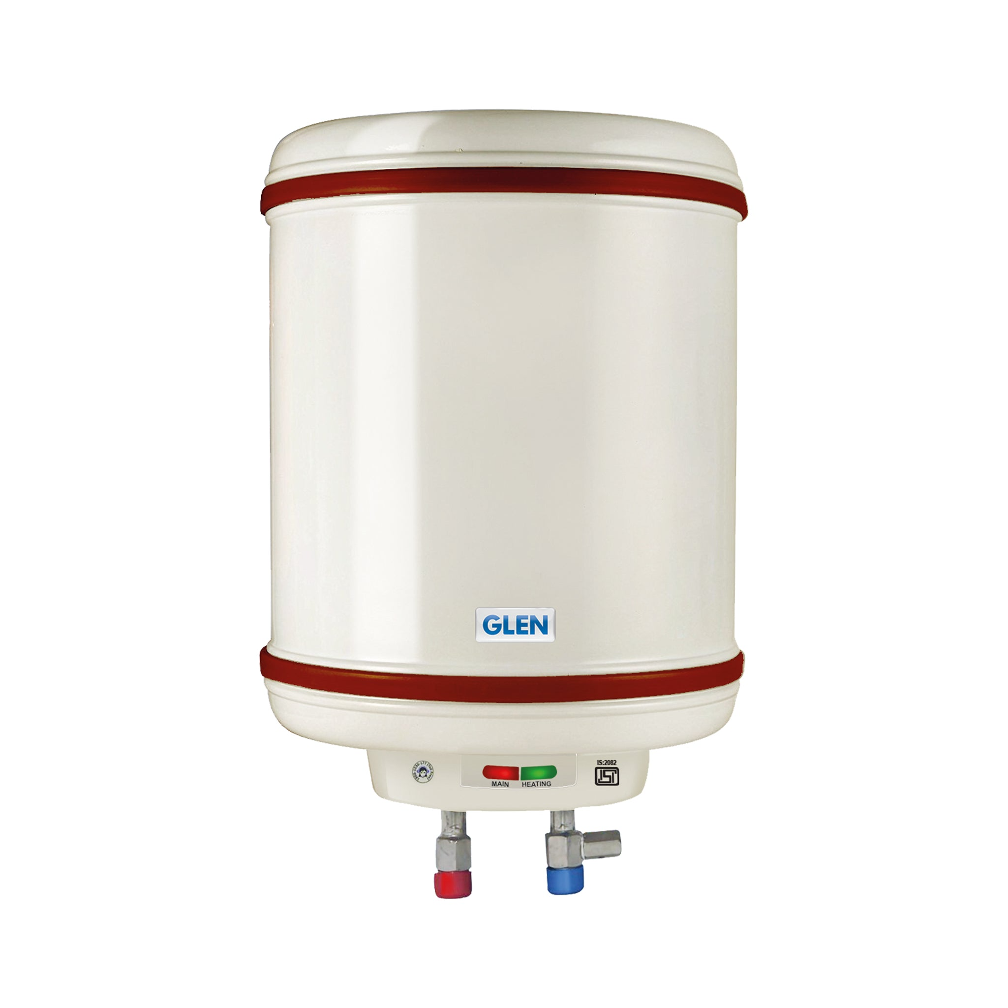 Glen Wh 7057 50L Water Heater - Vertical Water Heater 50 Litre 3000W, 6 Bar Pressure, Stainless Steel Tank, ISI (7057)