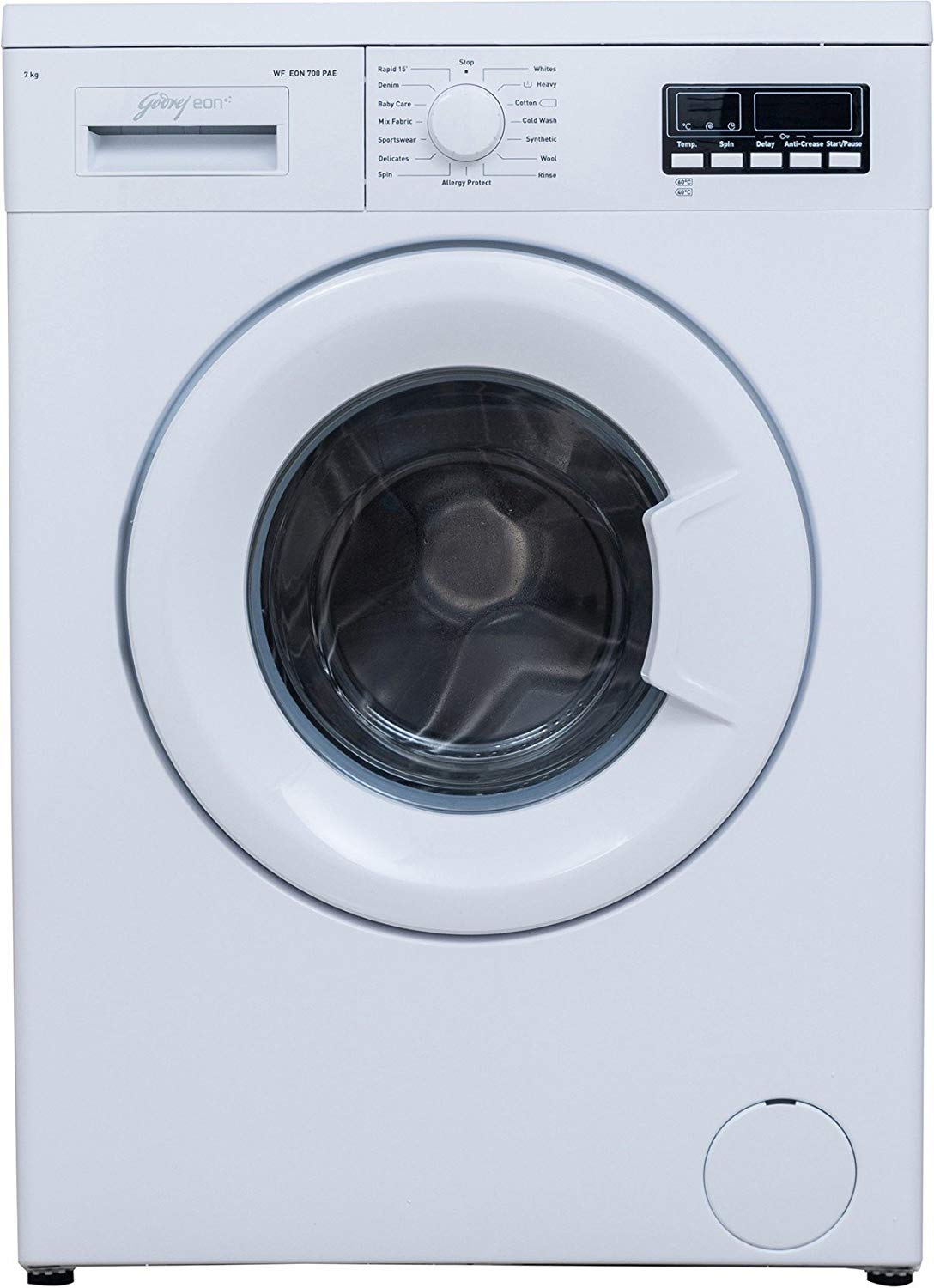 Godrej 7 kg Fully-Automatic Front Loading Washing Machine (WF Eon 700 PAE, White)