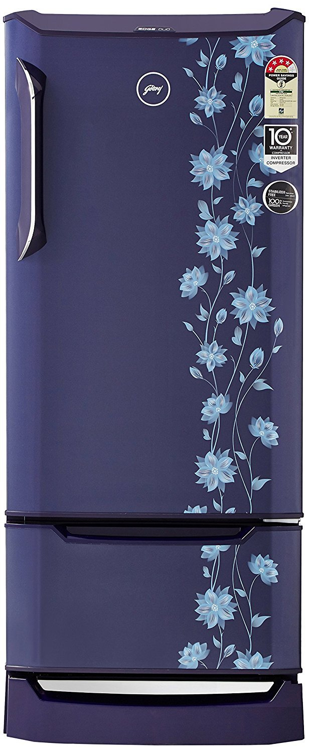 Godrej 255 L 4 Star Direct Cool Single Door Refrigerator(RD EDGE DUO 255 PD INV4.2  Zinnia Blue)