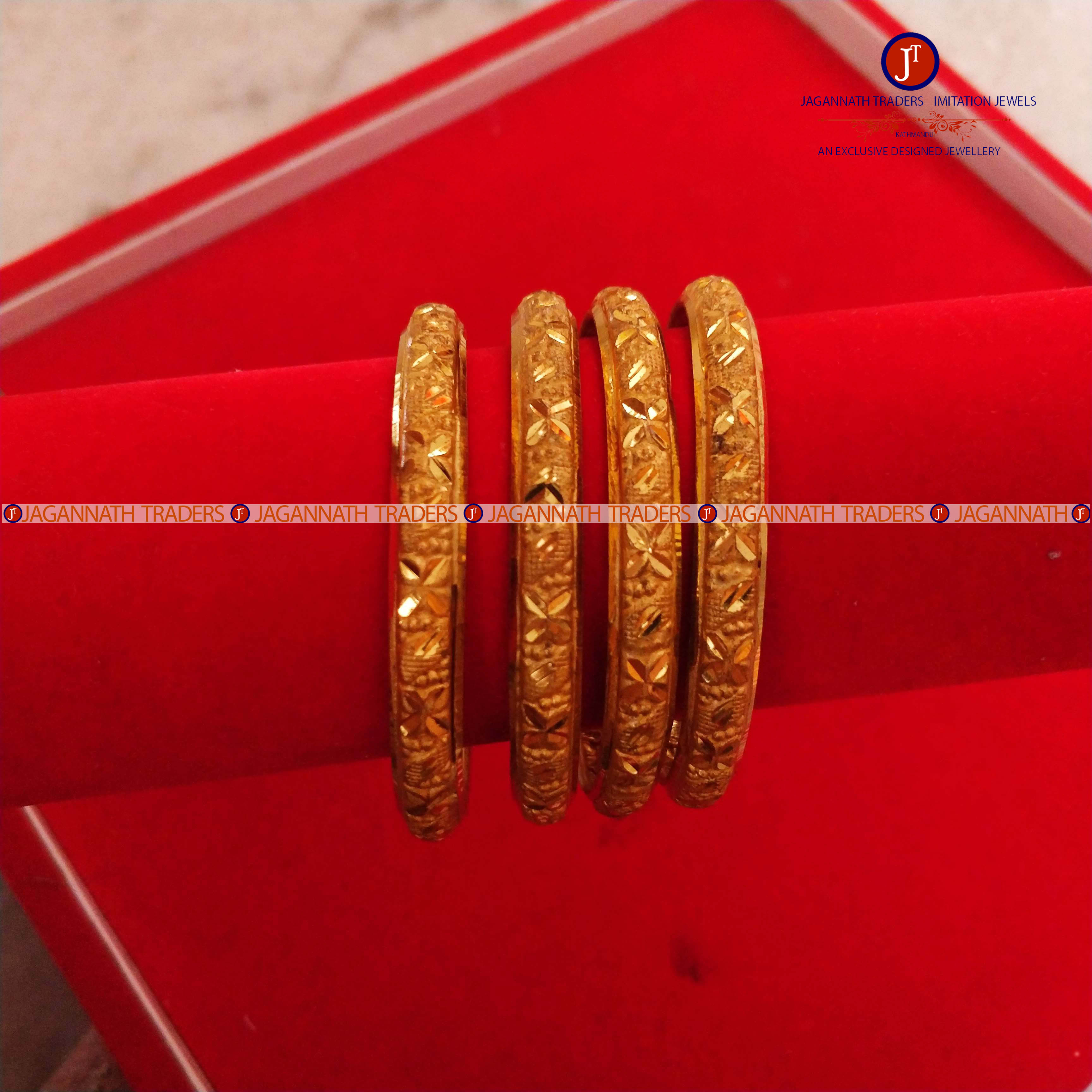 Gold Plated 1 Pair Bangles For Women