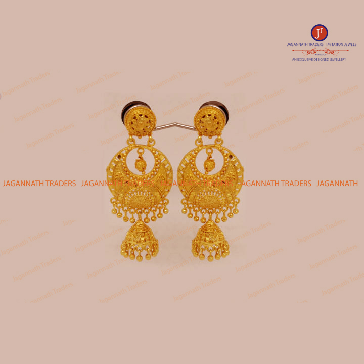 Gold Plated Pinjara Jhumka Set For Women