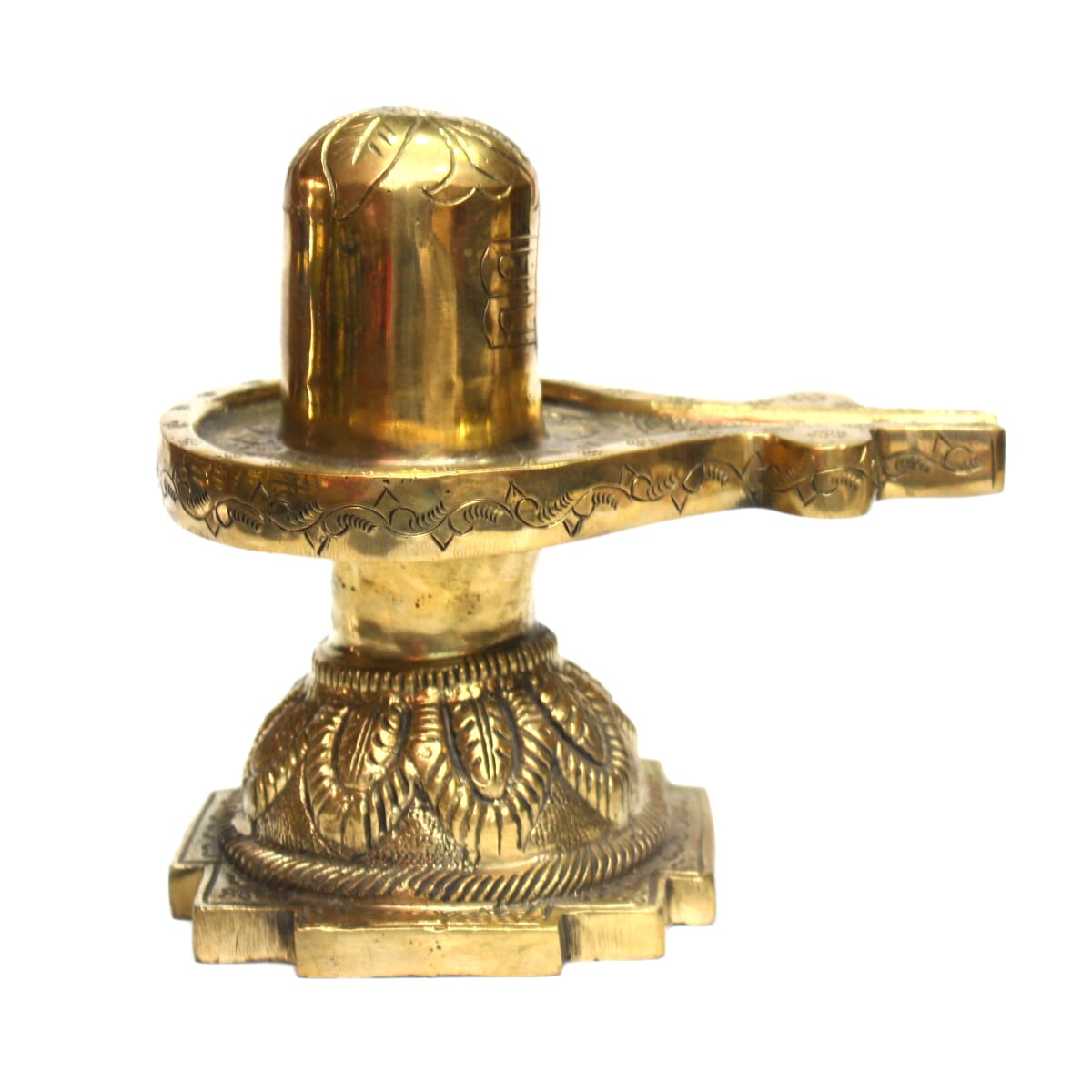 Seven Chakra Handicraft - Golden 7" Shiva Linga Statue