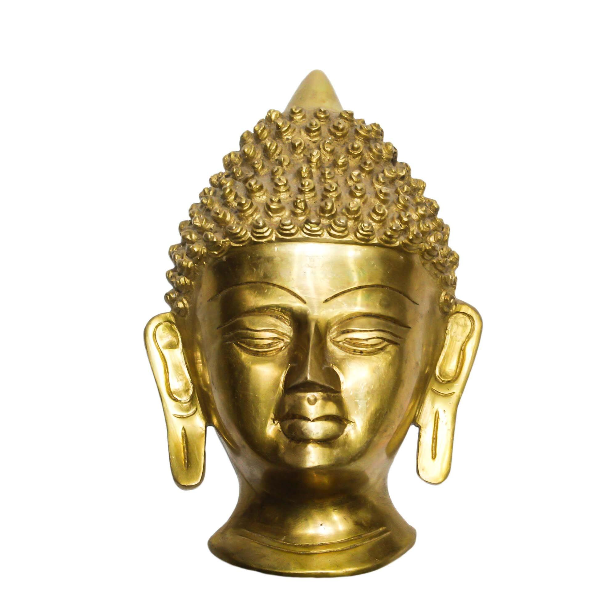 Seven Chakra Handicraft - Golden Brass Lord Buddha Wall Décor