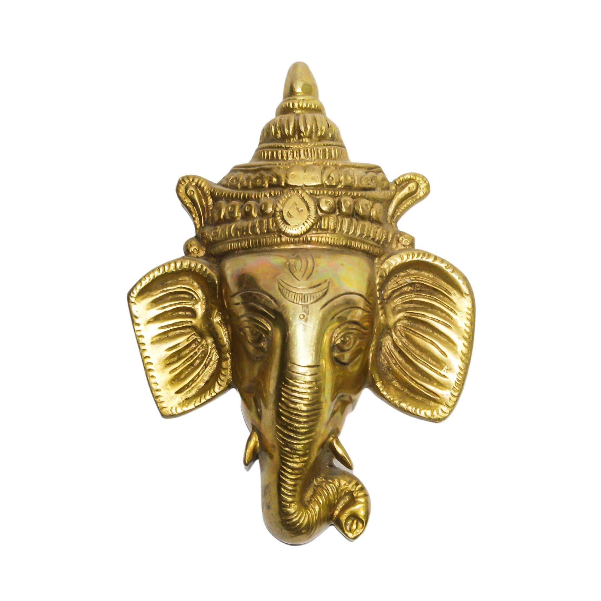 Seven Chakra Handicraft - Golden Lord Ganesh Wall Décor