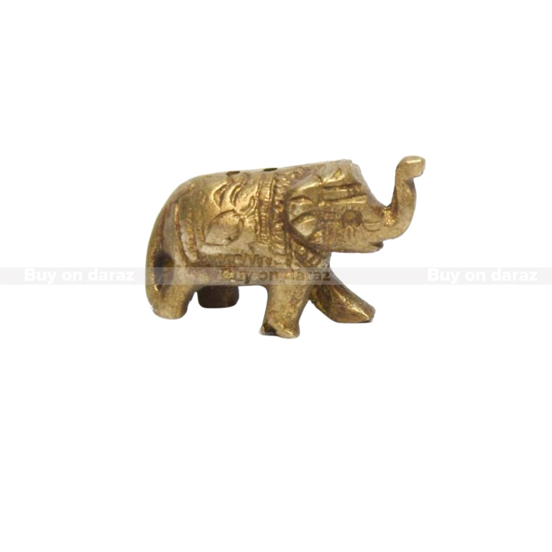 Seven Chakra Handicraft - Setof 5 Golden Elephant Design Insence Holder