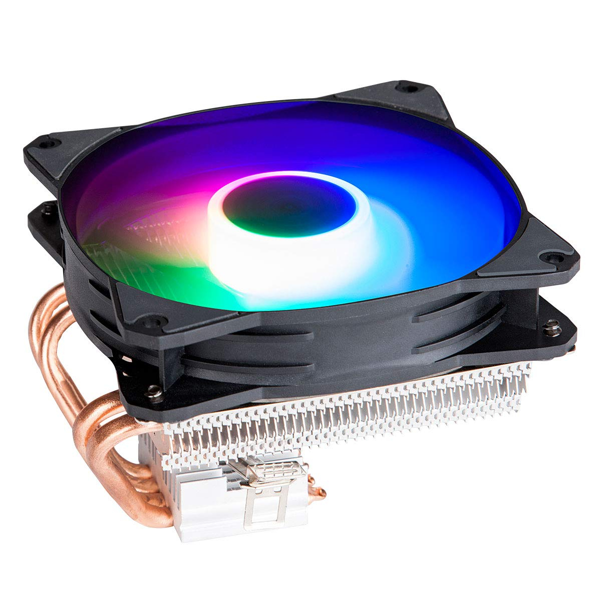 ICE Y- Plus (RGB FAN} Z100 CPU Air Cooler 4 Heatpipes Heatsink 95W Radiator with 120mm Low Profile LED Fan for Intel LGA1151 and AMD AM4