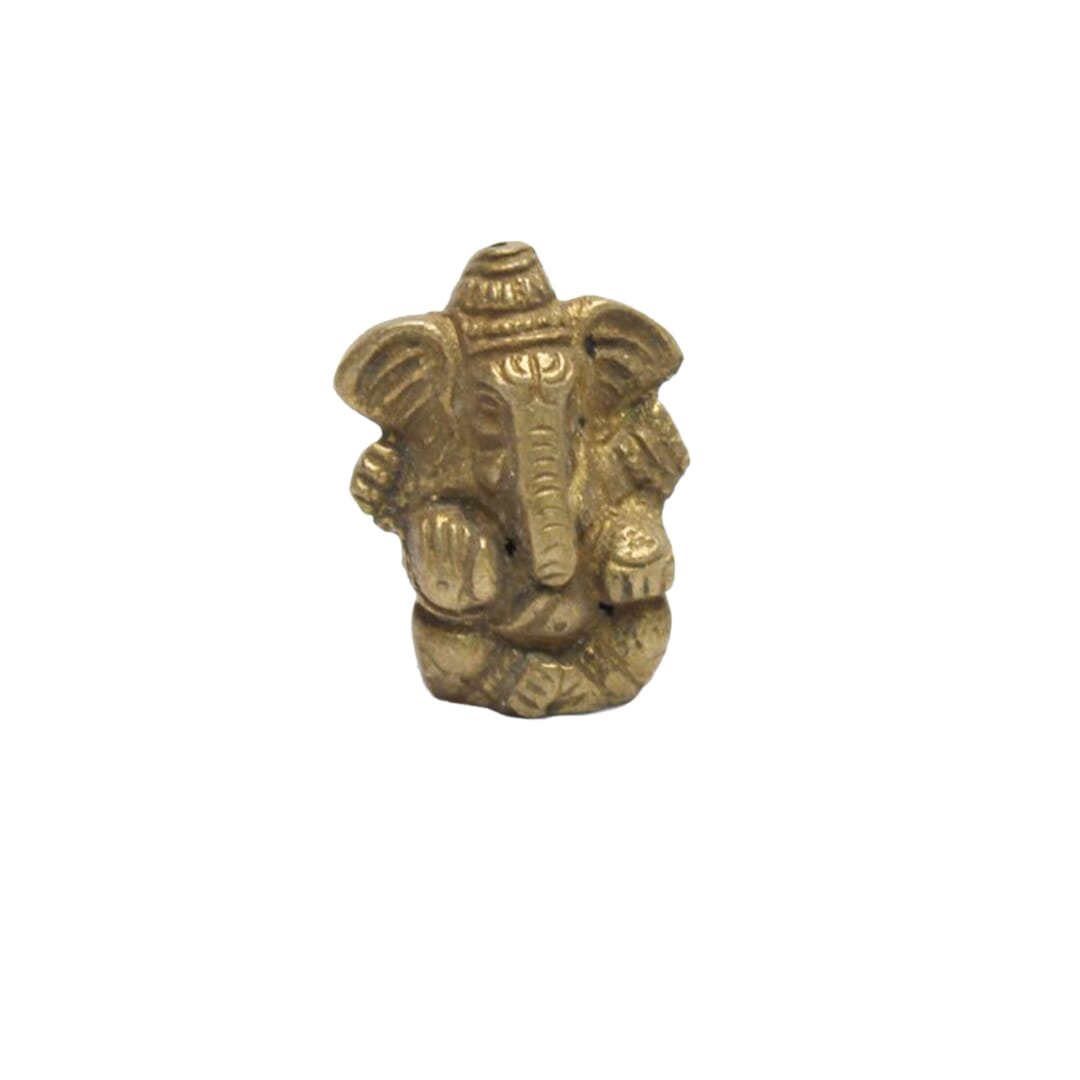 Seven Chakra Handicraft - Setof 3 Golden Ganesh Design Insence Holder