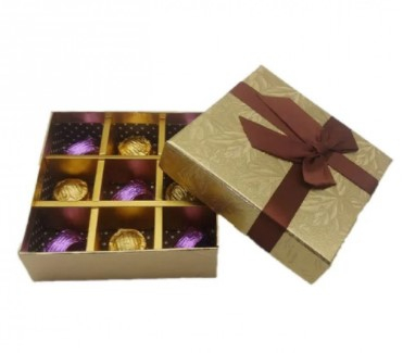 The Chocolate Garden 9pcs Golden Chocolate Box TCGG9