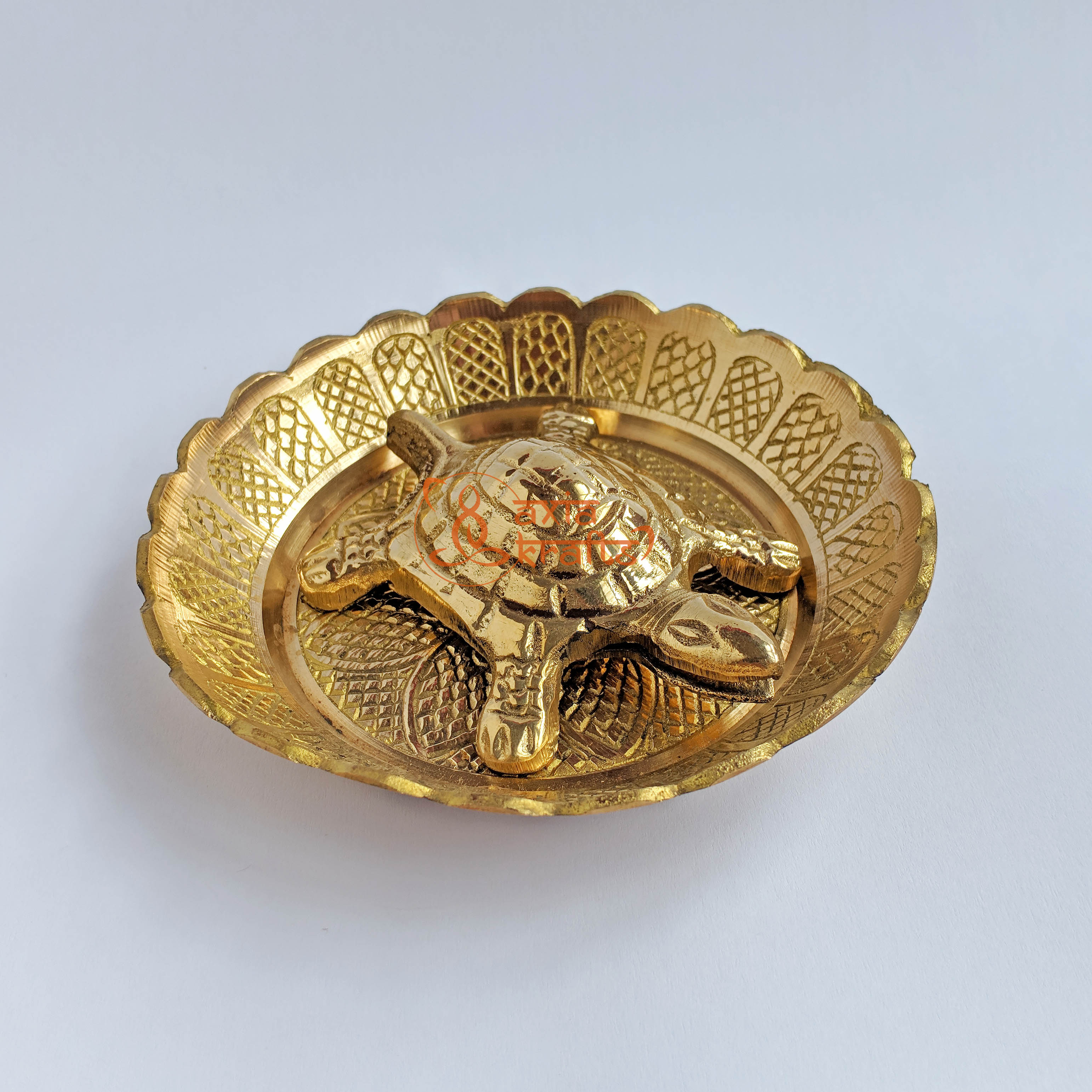 Axia Krafts Goodluck Tortoise | Brass Kachuwa Set 2no. size