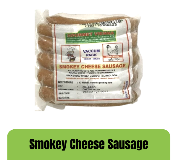 Gourmet Vienna Smokey Cheese Sausage 400gm