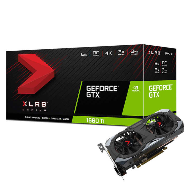 VGA CARD PNY 6GB ,GTX1660 TI, Duel Fan,XLR8 GRAPHICS CARD