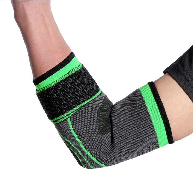 Green Elastic Orthopedic Elbow Support Arm Compression Sleeve