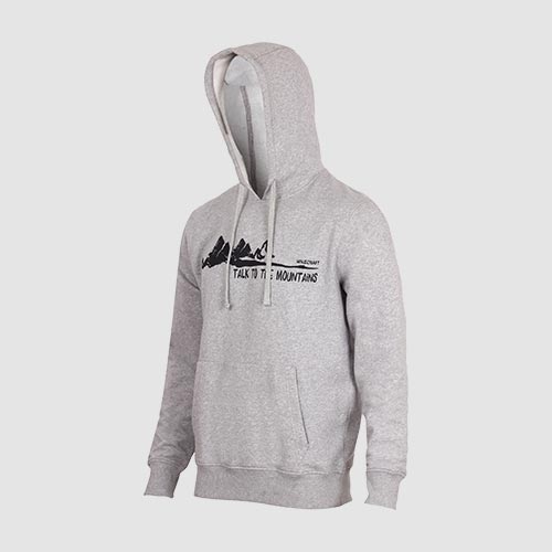 Wildcraft  Men's Hooded Sweatshirt for Winter-Grey Melange-XL