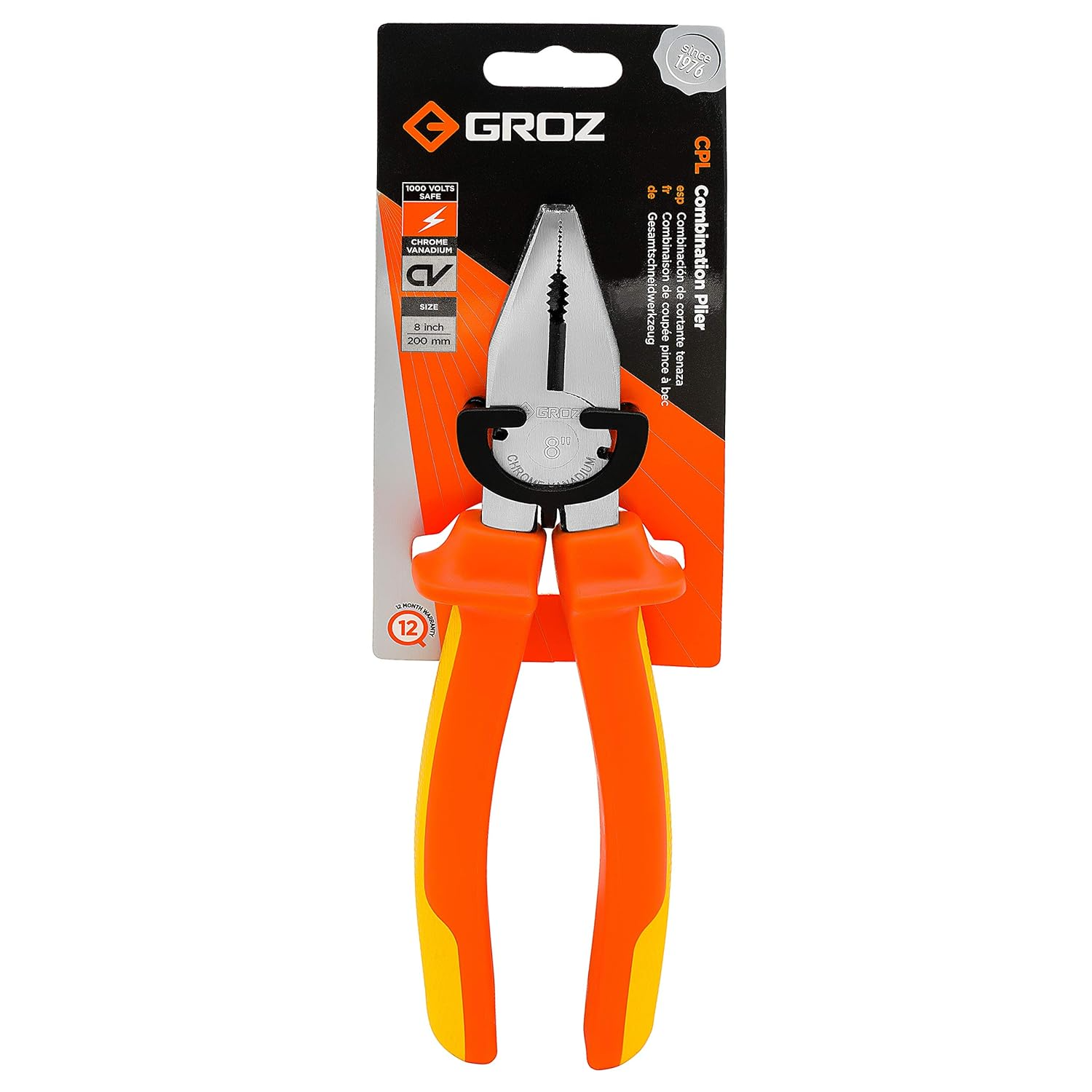 Groz 8 inch Insulation Combination Plier CPL/CV/8