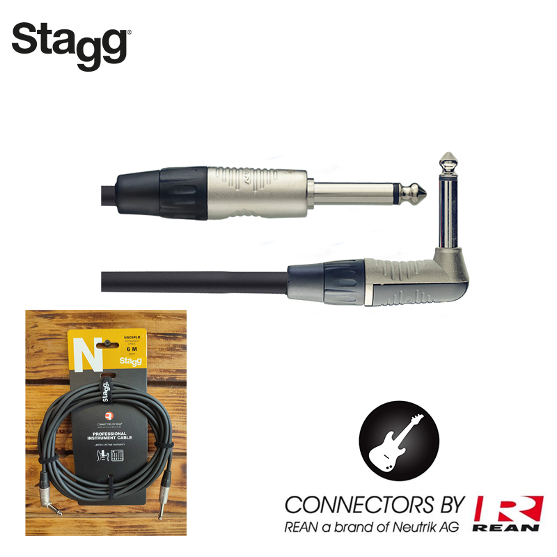 Treasure Music - Stagg NGC6PLR Guitar Instrument Cable, 6m