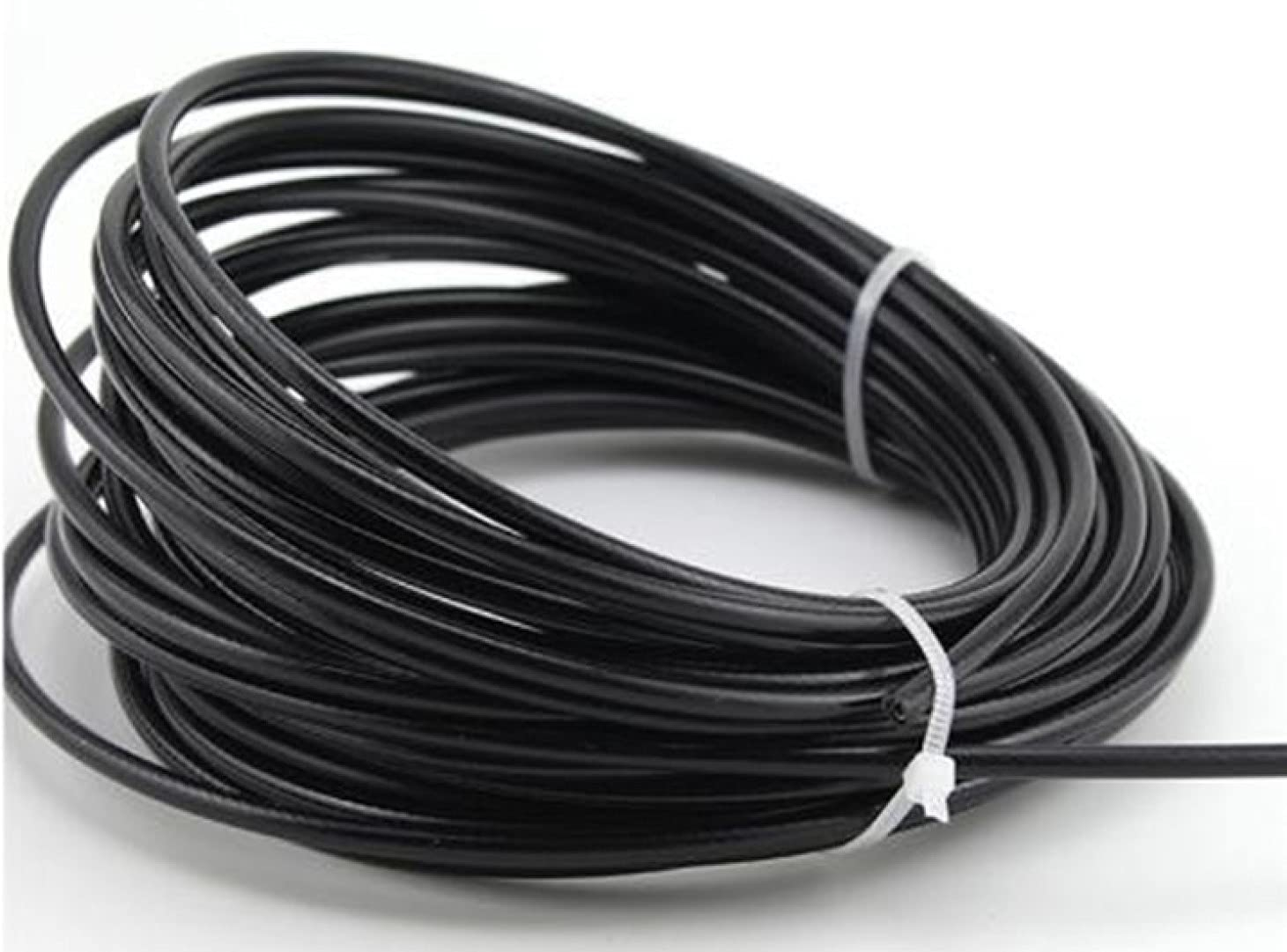 Gym Machine Wire Rope PU Coated Cable Inside Steel (Black) 5 Mm Thick, 25 Meter Long