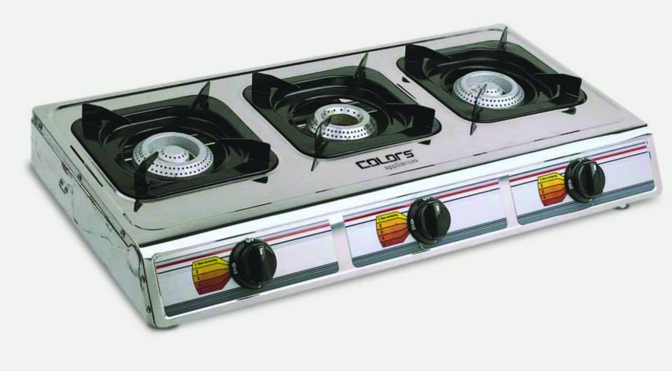 Colors Steel Gas Table - JK-208 (3 Burner) 