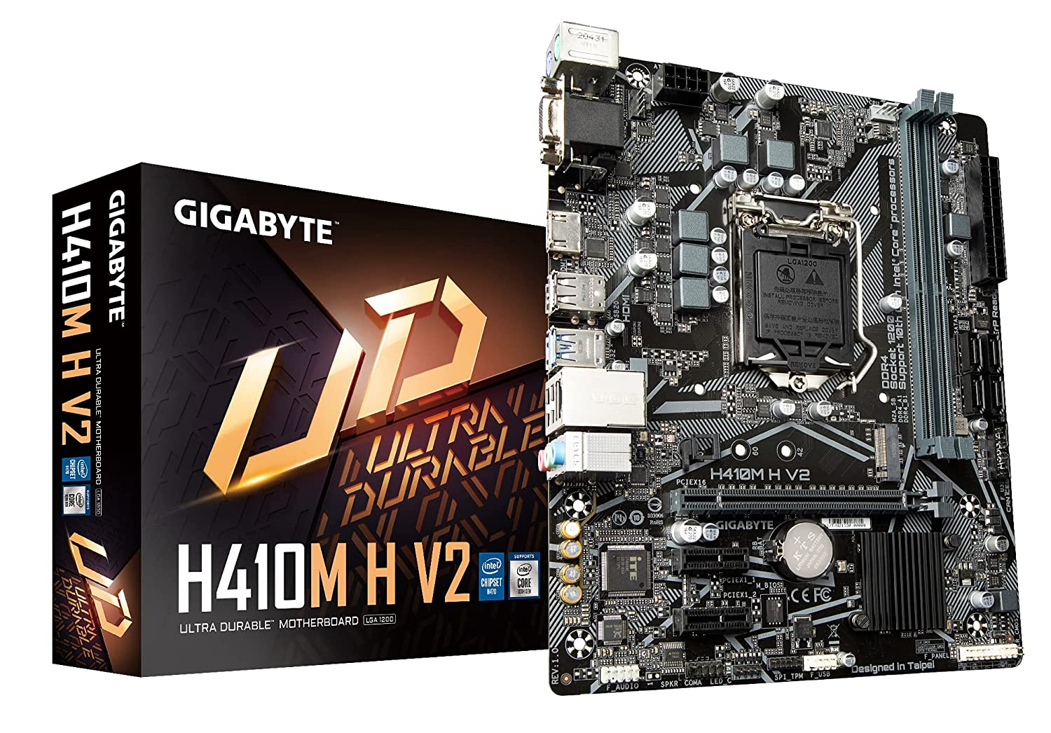 GIGABYTE H410M H V2 Ultra Durable MicroATX Motherboard DDR4 DIMM