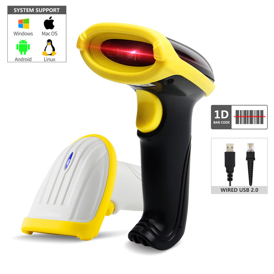 M-3100  Wired 1D Barcode  Scanner-black  color