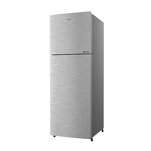 Haier HRF-2783BS-E 258L Double Door Refrigerator - Turbo Icing Technology Twin Energy Saving Mode Stabilizer Free Operation Toughened Glass Door Handle 5 in 1 Convertible