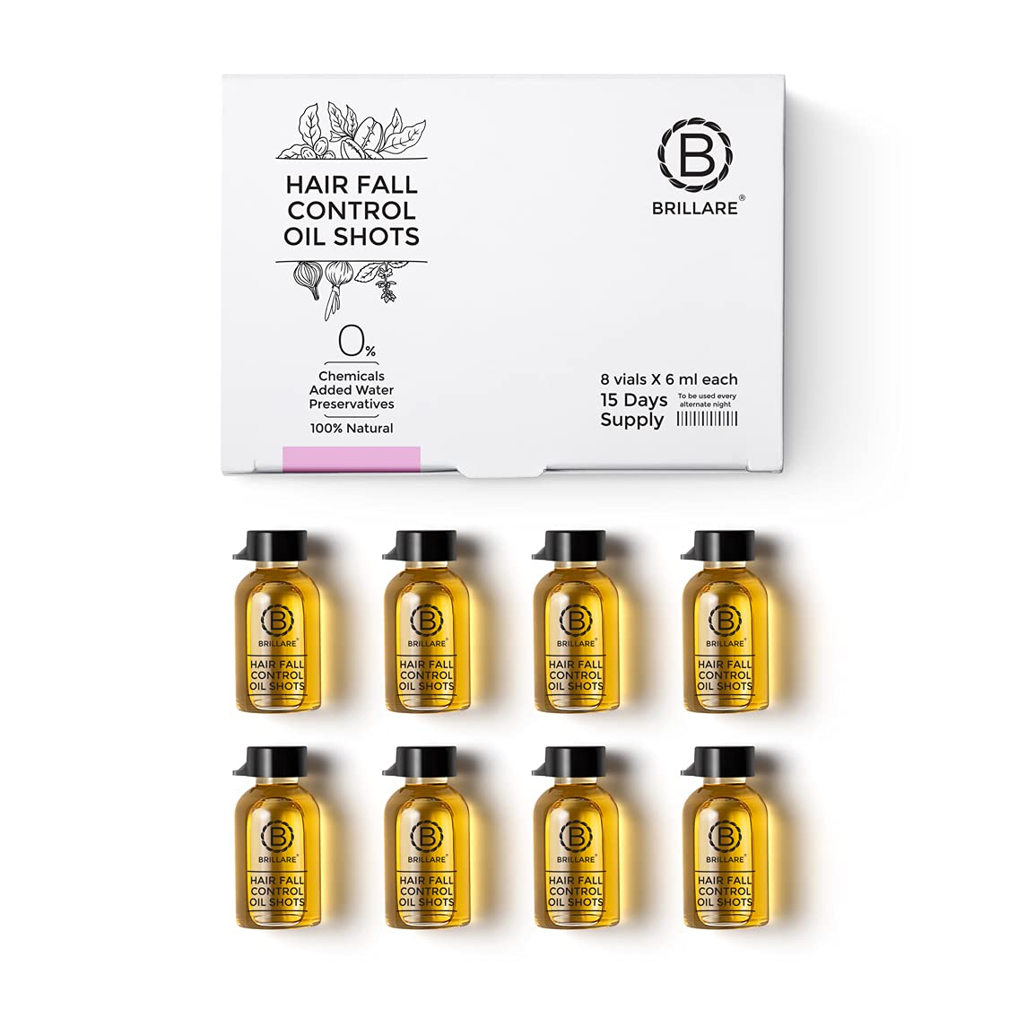 Brillare Hair Fall Control Oil Shots ( 8*6 ML)