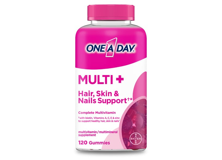 One A Day Multivitamin + Hair, Skin & Nails Support -120 Gummies