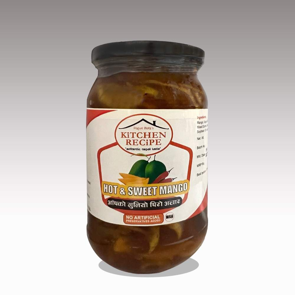 Kitchen Recipe Hot and Sweet Mango Pickle  - 450g