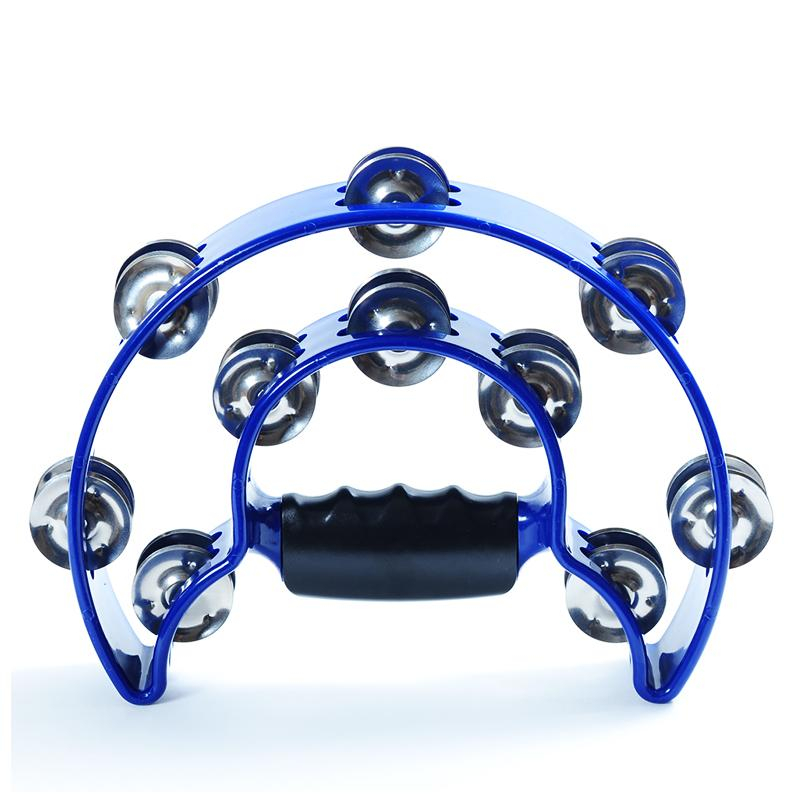 Hand Held Multiple Jingled Musical Tambourine Blue