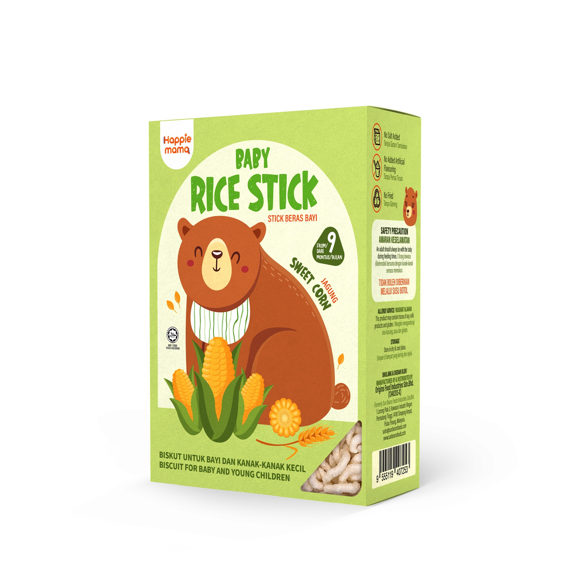 Happiemama Rice Snack - Sweet Corn