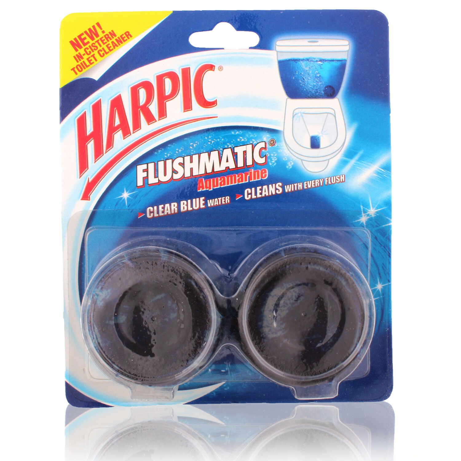 Harpic Flushmatic In-Cistern Toilet Cleaner Blocks, Aquamarine - 100 g