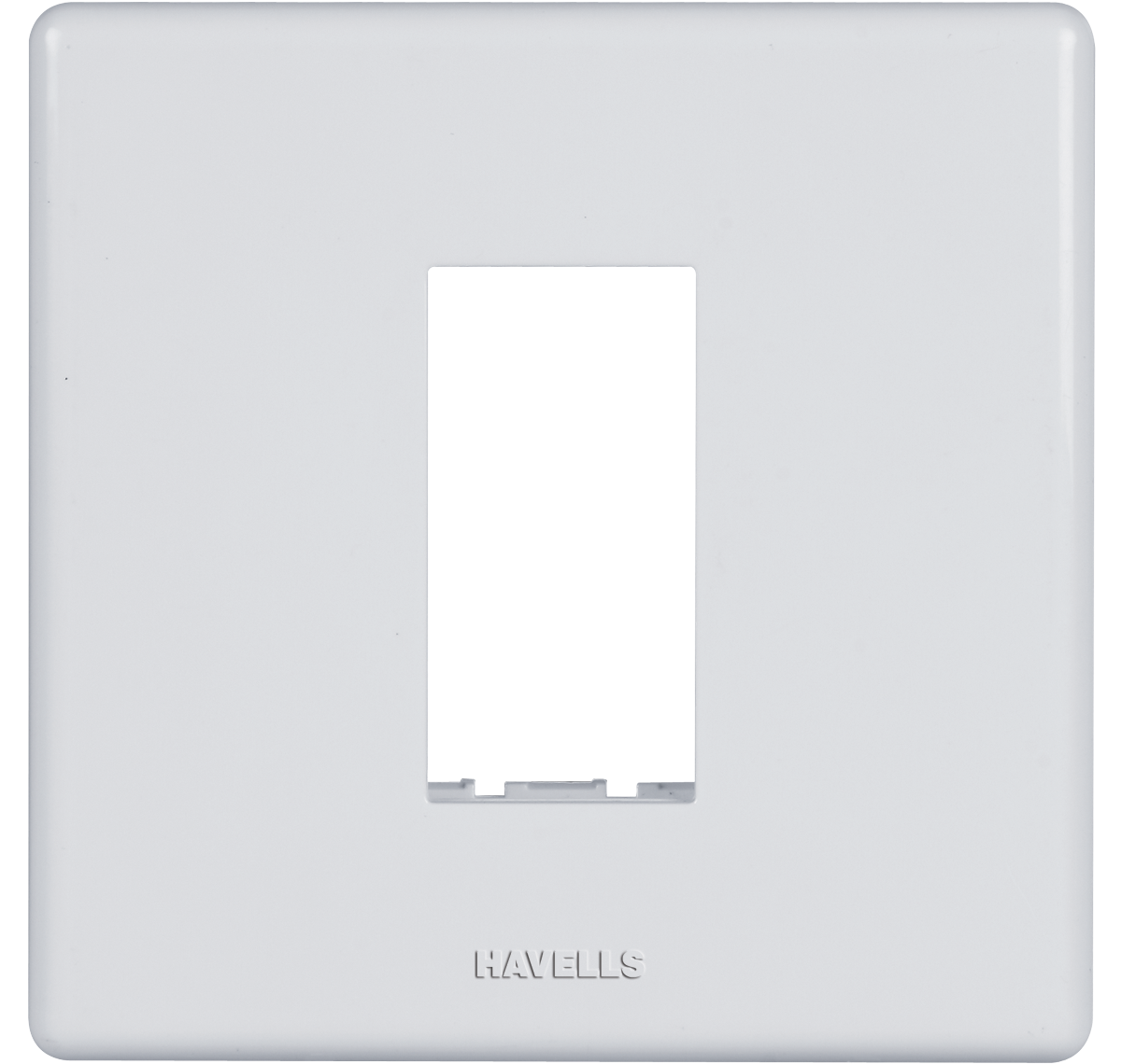 Havells 1 Module Polycarbonate White Fabio Front Plate, AHFPLCWV01