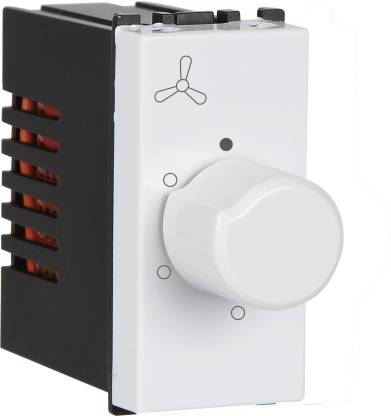 Havells 1 Module Polycarbonate White Step Fan Regulator, AHFRFXW004