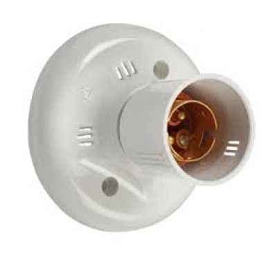 Havells Reo 6A B-22 Type Ring Batten Holder, AHEHMXW000