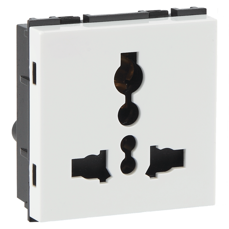 Havells Polycarbonate White Universal Socket, AHFKUXW133