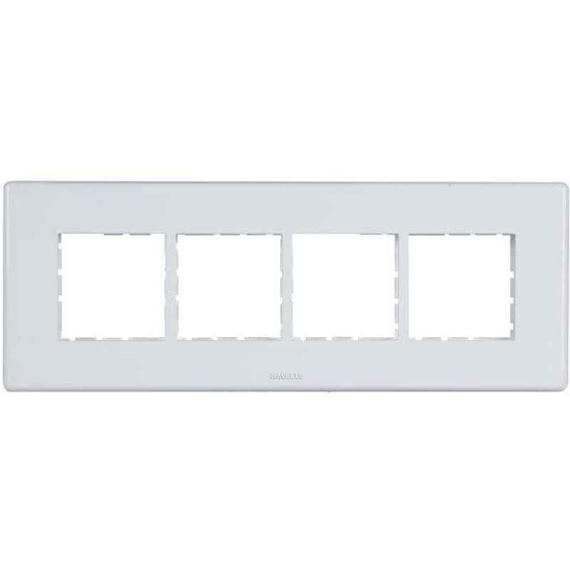 Havells Fabio Polycarbonate White 8 Module Horizontal Front Plate, AHFPLCWH08