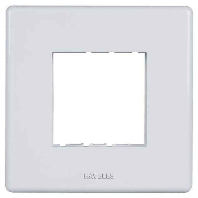 Havells Fabio Polycarbonate White 2 Module Front Plate, AHFPLCWV02
