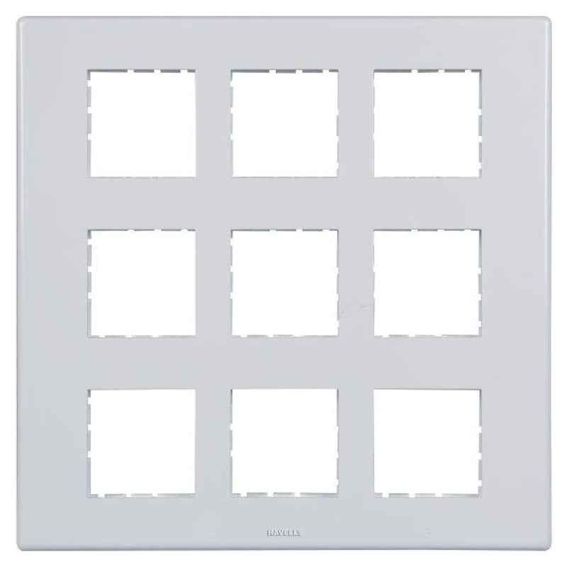 Havells Fabio Polycarbonate White 18 Module Front Plate, AHFPLCWV18